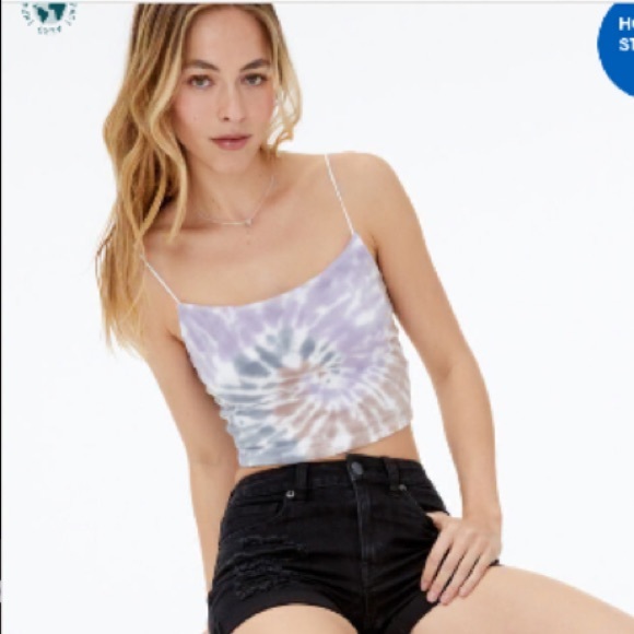 Aeropostale High Rise Midi Black Jean Shorts Distressed Cuffed Hem Size … - Picture 2 of 6